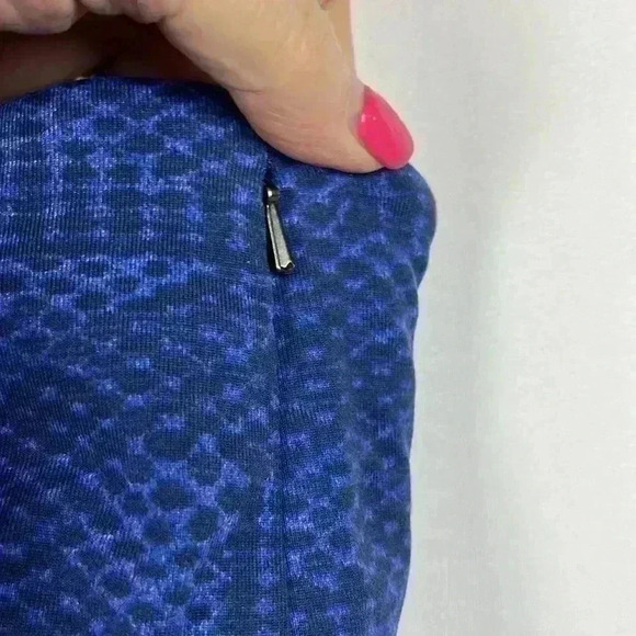 Tuff Athletics Women’s Leggings Blue Stretch Waistband Zip Pocket Pre-owned S - Picture 7 of 12